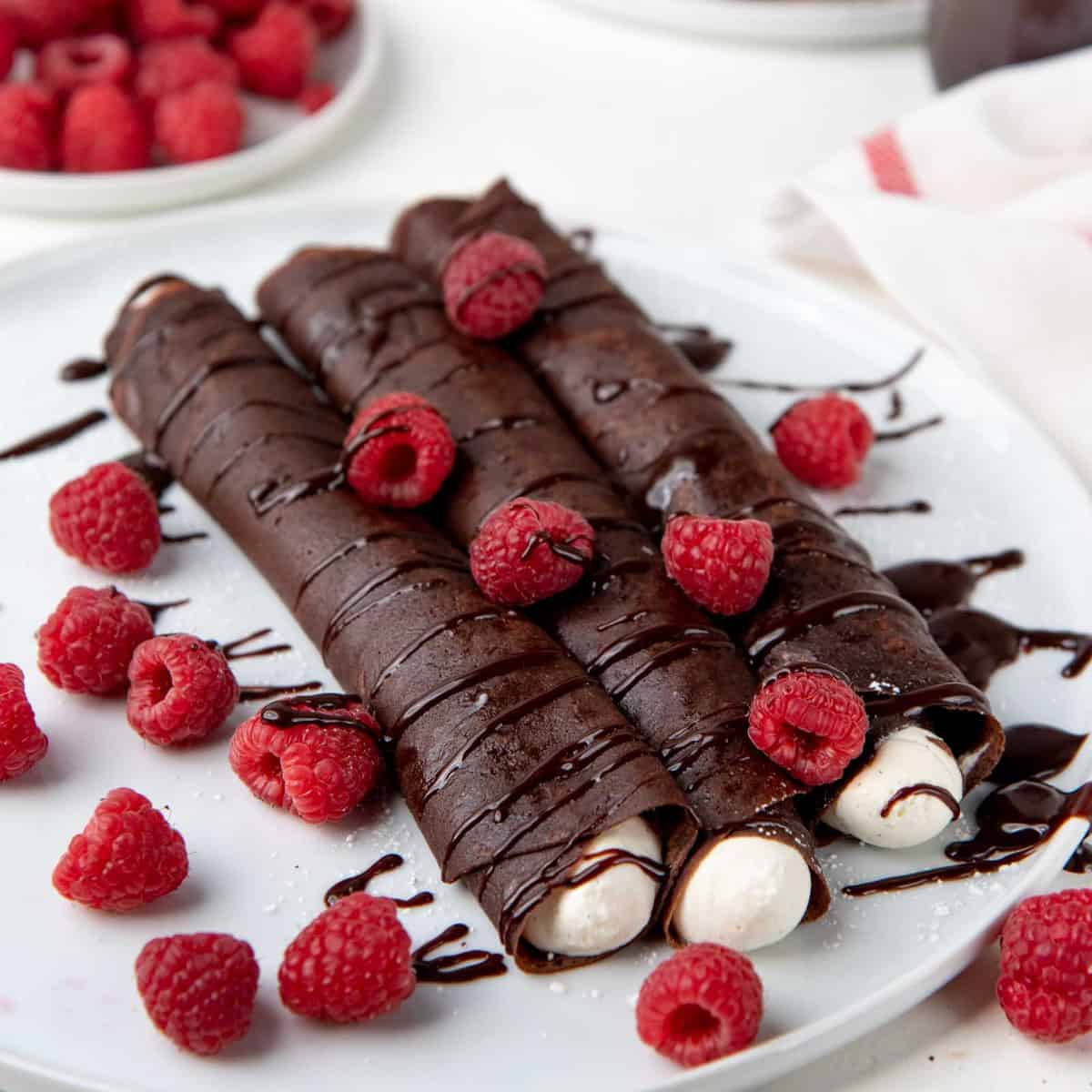 Perfect Chocolate Crepes - The Flavor Bender